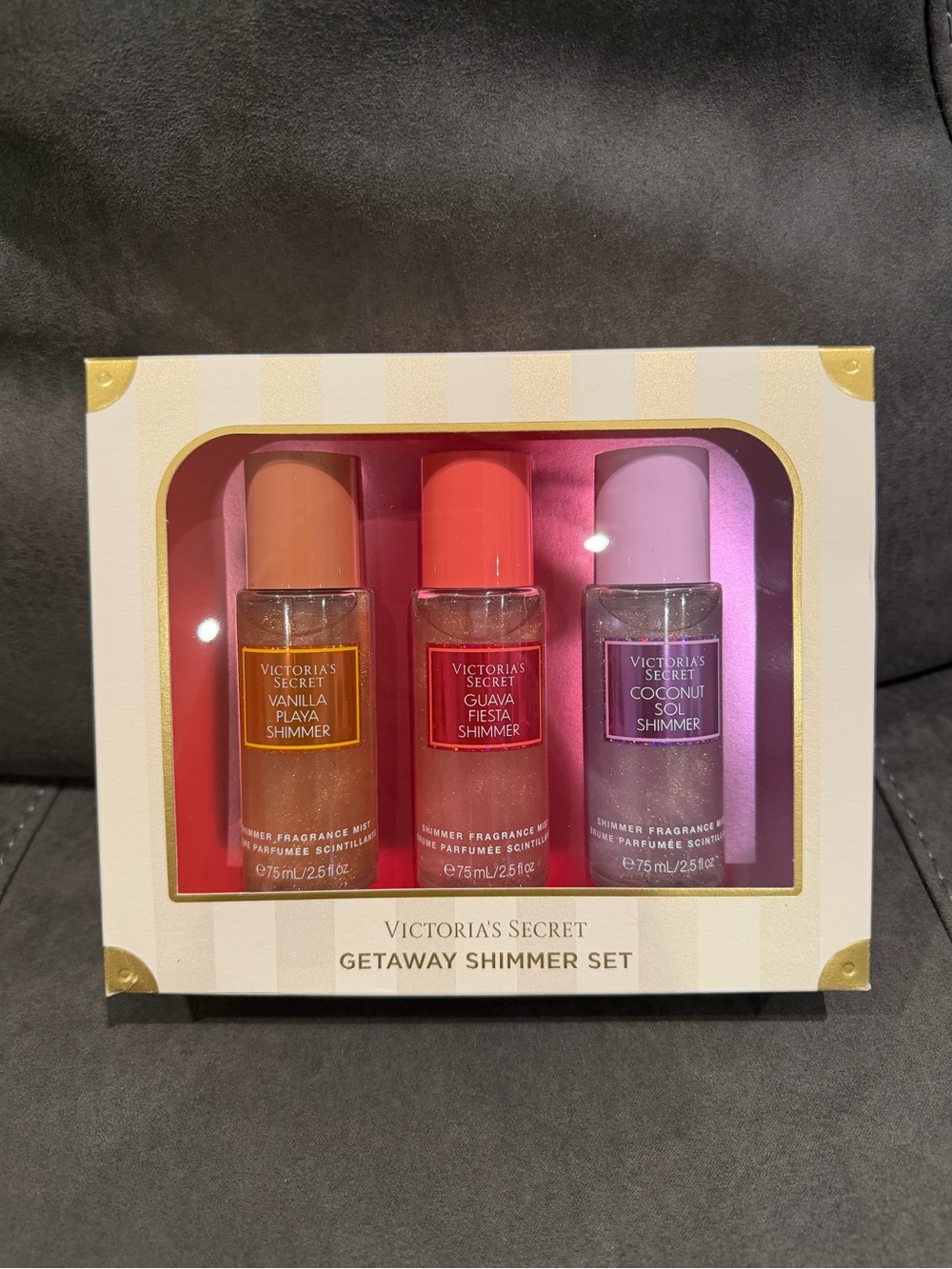 Victoria's Secret Getaway Shimmer Set - Peach, Coral, Lavender